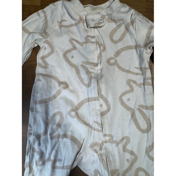 Carters Baby Pajamas Footed Sleeper 2 Way Zipper Bunny‎ Print 3 Months - Picture 3 of 7